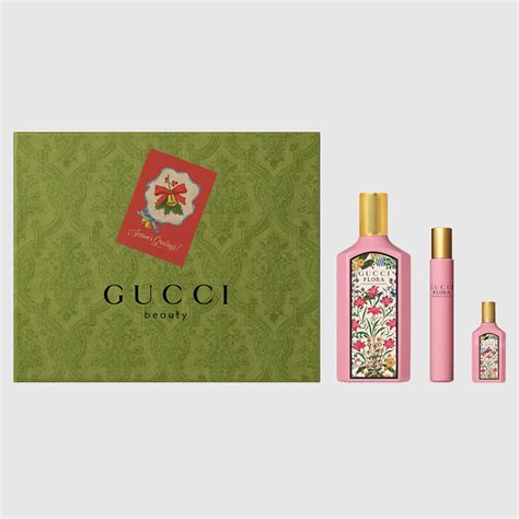 flora by gucci set|Gucci Flora gardenia gift set.